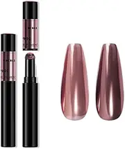 Warm Girl Chrome Air Cushion Nail Magic Powder Pen, Holographic Glitter Laser Rainbow Effect and Long Lasting, DIY Nail Art Powder Decoration Pen#03