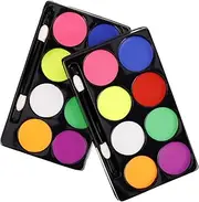 2 Pack Oil-based Boys and Girls Face Paint Set 8 Colors Body Art Makeup Kit for Halloween Body Painting Artistic Water-based Makeup Pigment