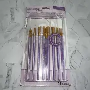 Crafter's Choice White Taklon Brush Value Set-15/Pkg -RCC604