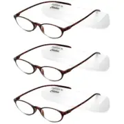 Calabria 719 Flexie Oval Reading Glasses +1.00 Tortoise (3pack) Men/Women Bendab
