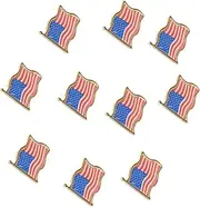 [SOESFOUFU] 10pcs American Flag Jewelry American Flag Pin for Suit Usa Flag Lapel Pins Vintage Jackets for Men Vintage Mens Gold Tie Hat Badge Button Rhinestones Man The Sign Gold Brooch