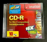 Compact Discs CD-R 700MB/80MIN 24X 10 PACK SEALED NEW