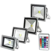 Outdoor LED RGB Projector Flood Light Fixture Wall Wash Lamp Remote Controller