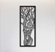 Baupor Minimalist Line Art Woman, Tree of Life, Large Metal Wall Decor, Aesth...