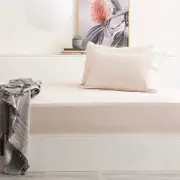 1 x Park Avenue Bamboo Luxe Combo Fitted Sheet & Pillowcase Set Dove (Single, King Single, Double, Queen, King)