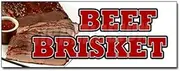 12" Beef Brisket Decal Sticker Slow Cooked bar b que Texas Smoked Sandwich