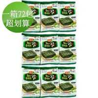 在飛比找PChome24h購物優惠-【韓國HUMANWELL】橄欖油烤海苔片一箱(團購組72小包
