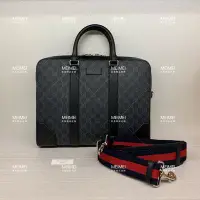 在飛比找Yahoo!奇摩拍賣優惠-30年老店 預購 GUCCI GG Black briefc