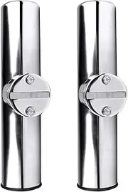 2PCS Boat Accessories Marine Stainless Boat Stainless Steel Clamp On Fishing Rod Holder Rails 7/8'' to 1'' Tube Yacht Accessorie Deck Hardware Accessories