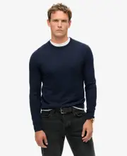 Essential Cotton/Cash Jumper | Carbon Navy Marle