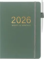 Writing Journal,2026 Diary Book 144 Sheets | Hardcover Notebook A5 Calendar for Travel College Graduation Home Business Workplace School Study Meeting