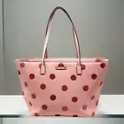 Kate Spade New York Haven Lane Hani Tote Pink Glitter Polka Dots New