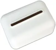 Tissue Box Cover Tissue Box Pure Color Home Living Room Toilet Room Desktop Tissue Box Tissue Box Holder(White)