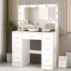 Bedroom Dressing Table Set LED Makeup Mirror Desk 11 LED Bulbs Vanity Table
