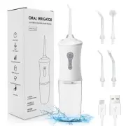 Portable Cordless Water Dental Flosser with 4 Jet Tips, 3 Modes Rechargeable ...