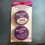 2 Rolls NIB Allary Foam Mounting Heavy Duty Double-Sided Tape 1.3 Yards per Roll