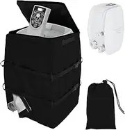Hot Tub Spa Heater Pump Insulated Cover,Inflatable Hot Tub Pump Cover,Hot Tub Pump Cover with Zipper Opening,Hot Tub Pump Enclosure for Most Hot Tub Spa Heater Pumps All Weather Protection (Black)