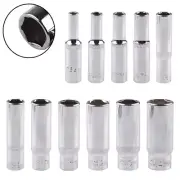 (4-14mm) Deep Socket Adapter 1/4inch Hex Socket Wrench Heads Ratchet Tool Parts