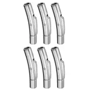 Leather Cord End Clasp, 6Pcs 3mm Hole Column Clasps Connectors Making, Silver