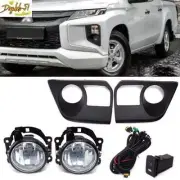 Front Bumper Fog Light Lamp Set with bulb For Mitsubishi L200 / Triton 2019 2020 (for: Mitsubishi)