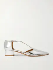 [Emme Parsons] Emme Parsons - Chelsea Mirrored-leather Pumps - Silver - IT38 IT 38 Silver