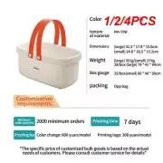 1/2/4PCS Portable Shower Caddy Basket Plastic Organizer Storage Tote With Handle