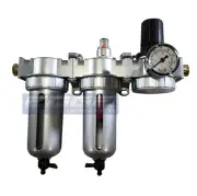 3 Stage Air Drying System, Air Particulate & Coalescing Filter + Regulator, 1/4"