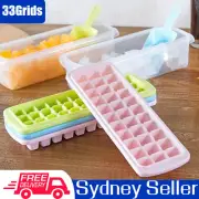 33Grids Ice Cube Trays for Freezer,Easy to Release Reusable Silicone Ice Trays