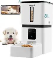 Automatic Dog Feeder with Camera: 5G WiFi Easy Setup 8L Motion Detection Smart C