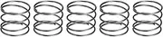uxcell 5Pcs Compression Spring, 30mm OD, 1.6mm Wire Size, 25mm Free Length, Spring Steel Construction Extended Mechanical Compression Springs for Shop and Home Repairs, Silver Tone