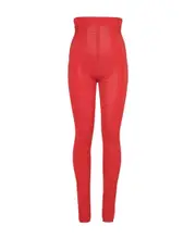White knit bootcut pants FR36 Red