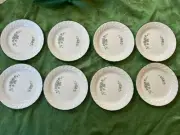 Set of 8 CORELLE CALLAWAY Green Ivy Swirl Dessert Salad Snack Bread 7” Plates