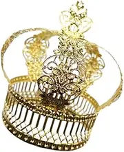 Cabilock Cake Crown Topper Tiara Cake Topper Crystal Rhinestone Crown Cake Decorations for Christmas Wedding Birthday Baby Shower Party Favors