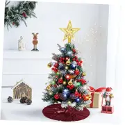 Christmas Tree Skirt 24-Inch Round Wine Home Decor Prom and Sparkly Skirts