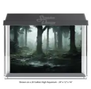 Creepy Faded Dark Forest Polyester Fish Tank Glass Backdrop Aquarium Background