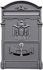 Post Boxes Wall Mount Lockable Mailbox Security Lockbox Outdoor Mailbox Aluminum Wall Mounted Mail Box Post Box Secure Letterbox Letterbox Parcel Box Drop Box