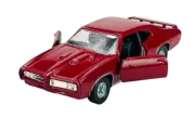 WELLY OLD TIMER 1969 PONTIAC GTO RED 1:34 DIE CAST METAL MODEL NEW IN BOX