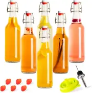 Swing Top Glass Bottles Brewing Bottles for Kombucha, Beer, Kiefer - 16 Oz. - Gr