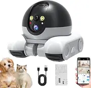 Patrol Buddy Robot Camera, Pet Robot Cameras On Wheels, Dual Lenses 360-Degrees Movable WiFi Night Vision, App-Controlled for Home/Pet (1pc)