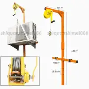 Air Conditioning Lifting Tool 20m Self-Locking Folding Crane Manual Winch Tool