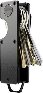 MINBERAND Key Organizer Compact Key Holder Metal Key Chain Minimalist-Gunmetal Secures 1-5 Keys