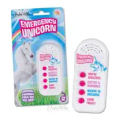 Archie McPhee 9cm Emergency Unicorn Button Plastic Party Gag Kids Sounds Toy