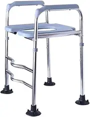 Raised Toilet Seat with Handles, Folding Lightweight Commode Bedside,Height-Adjustable Shower Chair,Removable Toilet Chair, Handicap Toilet Seat for Elderly