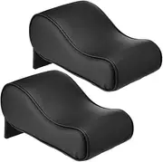 COMPUKAS 2pcs Car Armrest Pad Auto Door Elbow Rest Cushion Durable PU Sponge Material Enhances Comfort Posture Protects Center Console From Wear Scratches