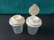 Tupperware Mini Salt & Pepper Shakers Midgets Flip Top 2 oz Sheer