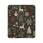 Rustic Christmas Blanket Holiday Sherpa Throw Cozy Fleece Winter Decor