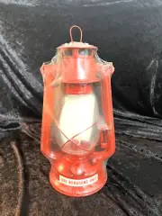 Vintage Red Hurricane Kerosene Lantern New in Package w/Instructions China