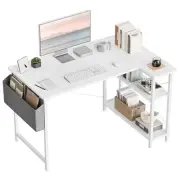 L Shaped Desk, 40" Small Reversible Corner Computer Desk with 40 inch White