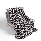 Sherpa Fleece Blanket - Cow Lover Gift, Cowprint Design, Soft Plush Throw, Cozy