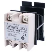 SSR-25 DA 25A DC 3-32V to AC 24-480V Solid State Relay + Heat Sink